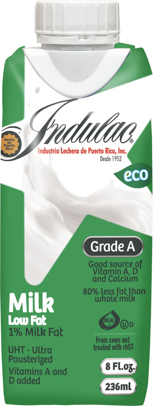 Leche Indulac Regular 1% 8oz